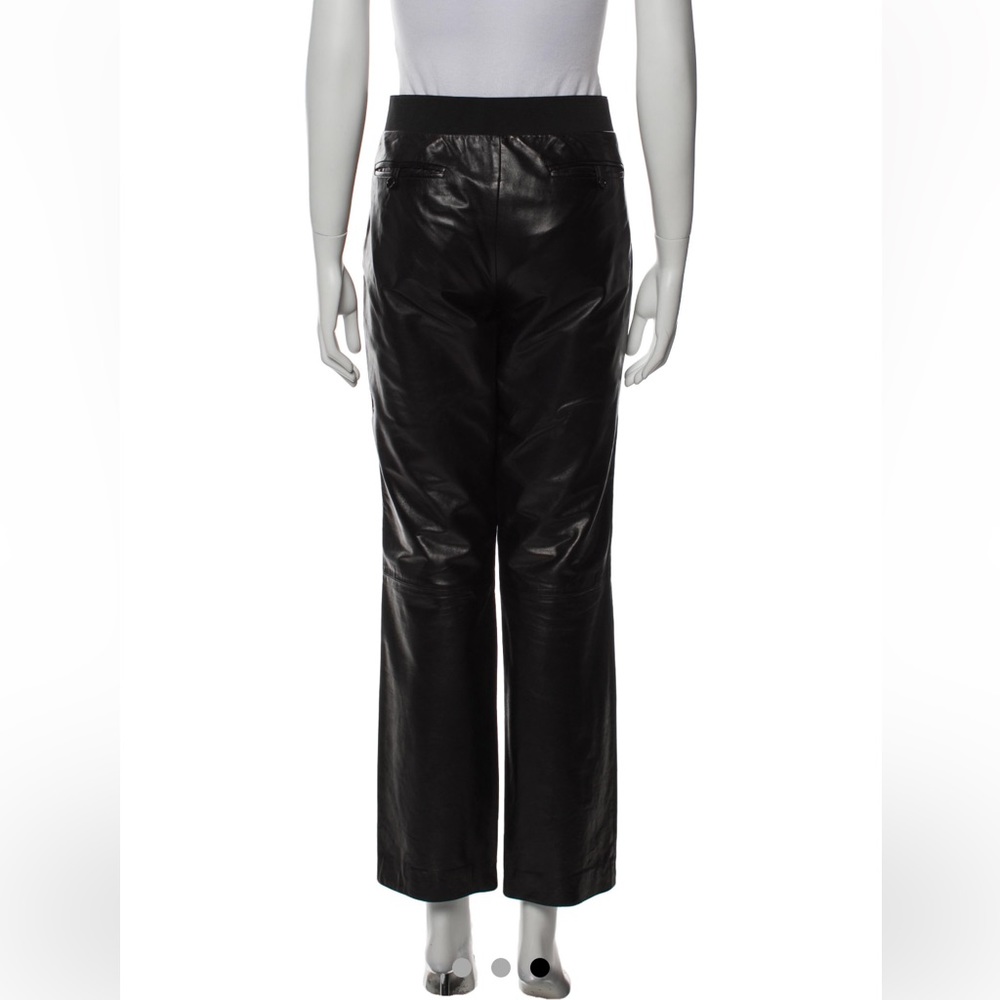 Helmut Lang Straight Leg Leather Pant - Picture 2 of 3